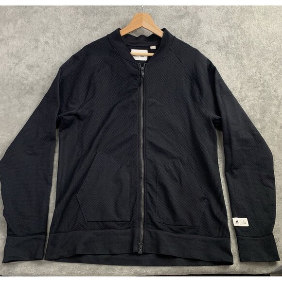 Adidas Reigning Champ Jacket Mens Large Gray Full Zip Knit Athletic Outerwear - Picture 1 of 9